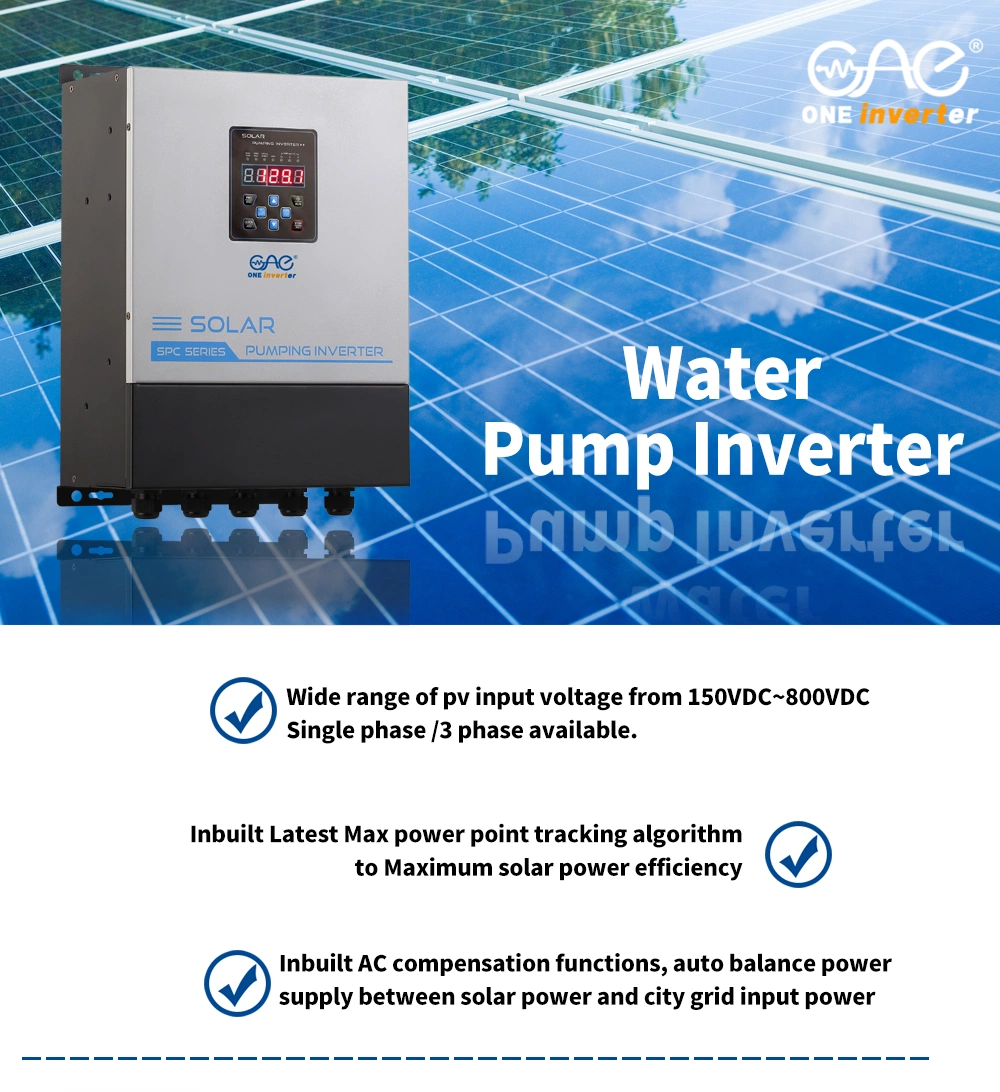 Factory 1.5kw 2.2kw 3.5kw 4kw 5.5kw 7.5kw 11kw Three Phase Solar Pump Inverter for Solar Pump System